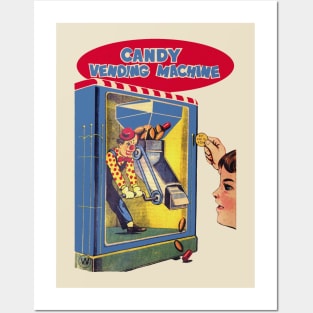 1930 Vintage Candy Vending Machine Posters and Art